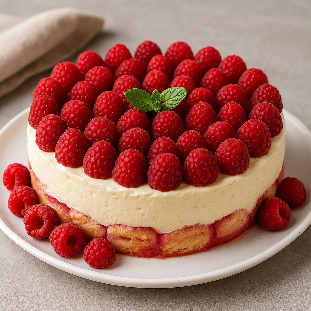 🍰 Kremasti kolač sa malinama i maskarpone sirom